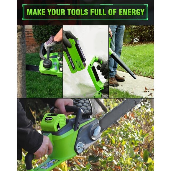 2Pack 6.0Ah Lithium ion Battery Replacement for Greenworks 40V Battery 29472 294 - Picture 7 of 7